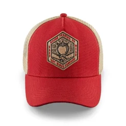 &SONS Headwear-Union Trucker Cap Vintage Red