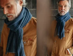 &SONS Scarves-Vale Scarf Indigo