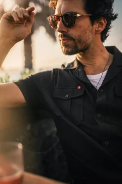 &SONS Tops-Westside Shirt Black