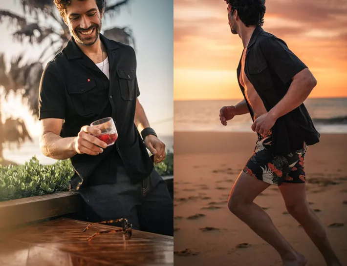 &SONS Tops-Westside Shirt Black