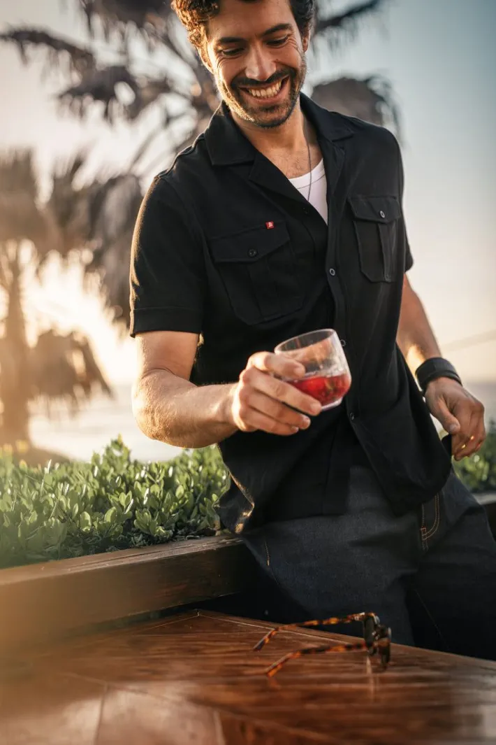 &SONS Tops-Westside Shirt Black