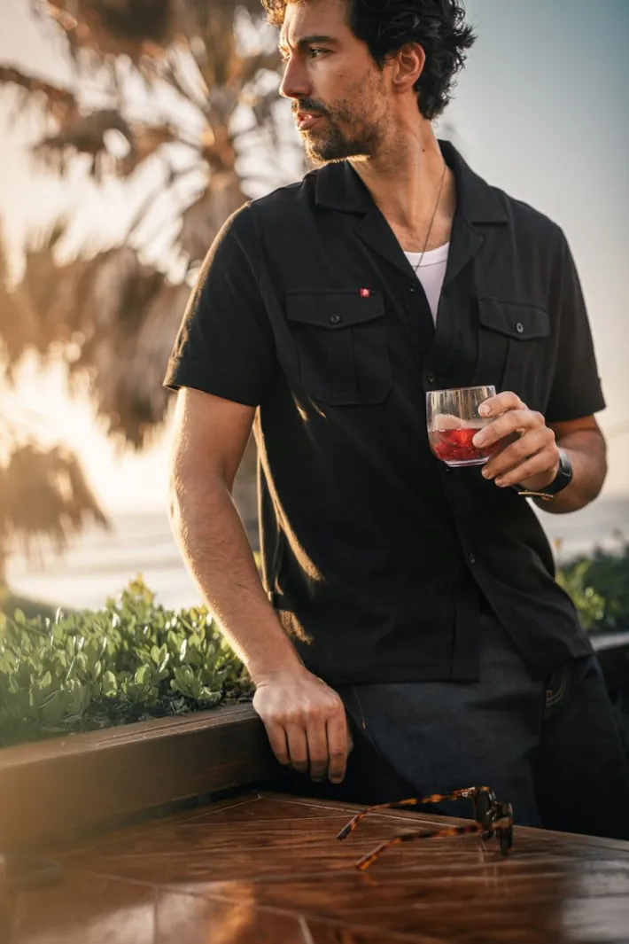 &SONS Tops-Westside Shirt Black