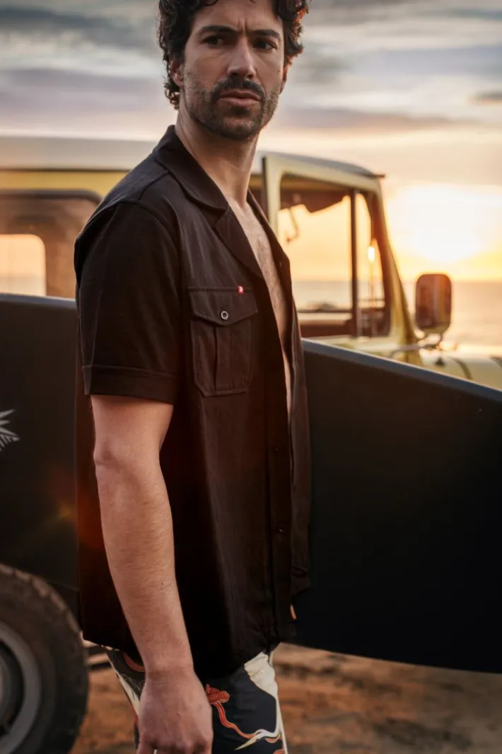 &SONS Tops-Westside Shirt Black