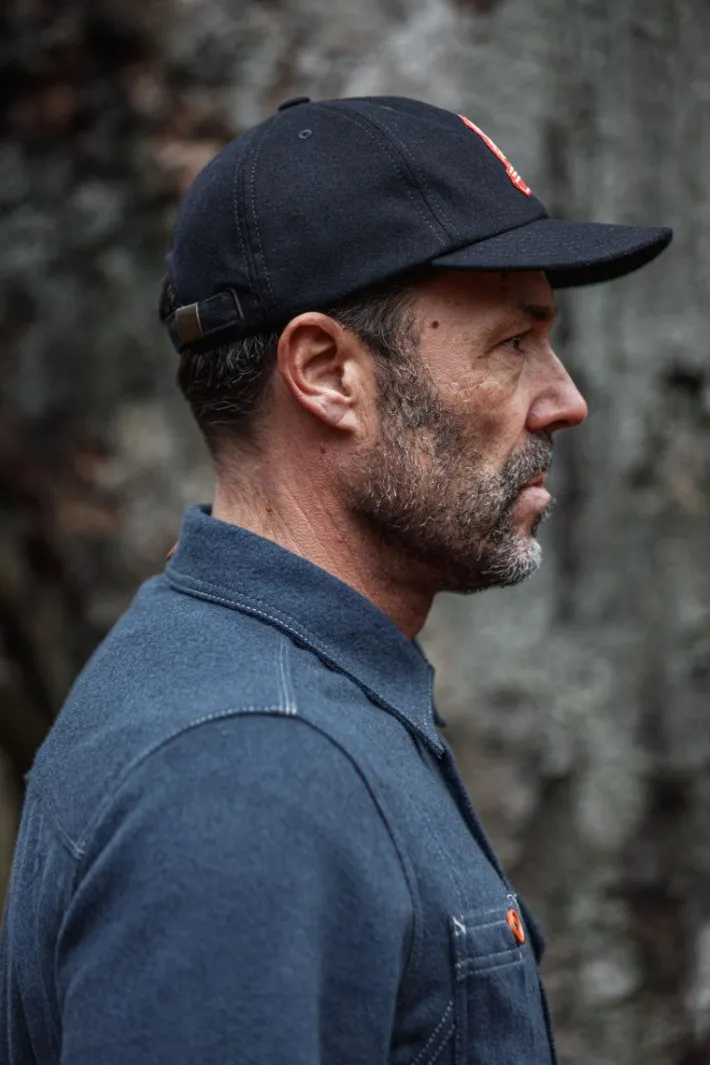 &SONS Headwear-Woollen Snap Cap Navy