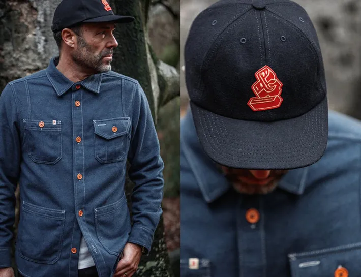 &SONS Headwear-Woollen Snap Cap Navy