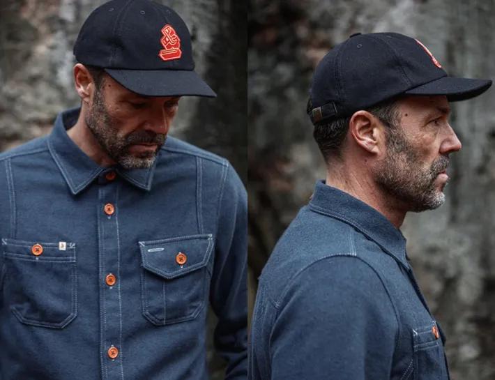 &SONS Headwear-Woollen Snap Cap Navy