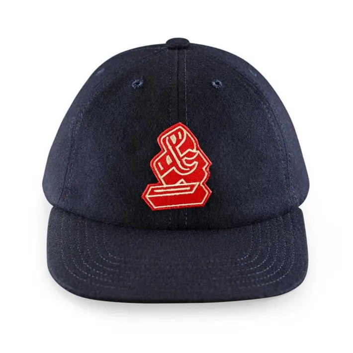&SONS Headwear-Woollen Snap Cap Navy