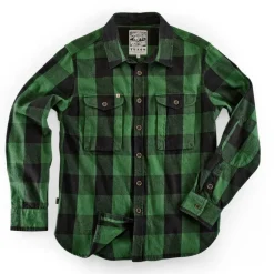 &SONS Jackets & Coats-Yukon Flannel Field Shirt Green