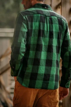 &SONS Jackets & Coats-Yukon Flannel Field Shirt Green