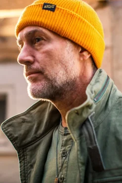 &SONS Knitwear-Sun Yellow Atlantic Watch Cap / Beanie