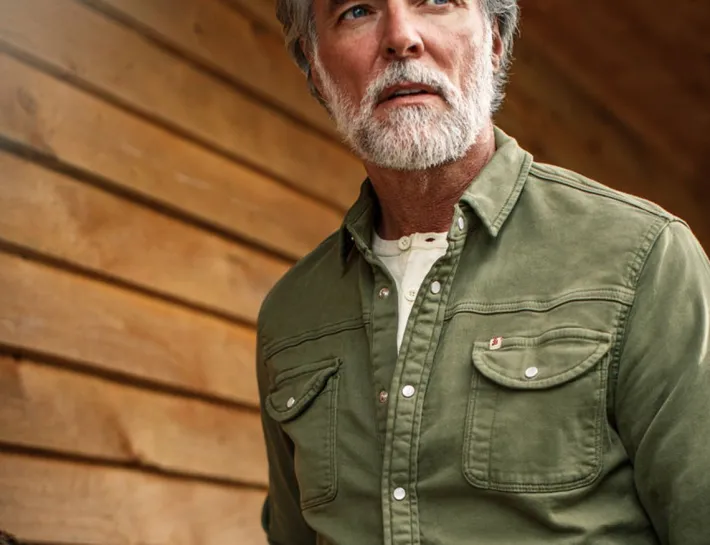 &SONS Tops-Sunday Shirt Army Green