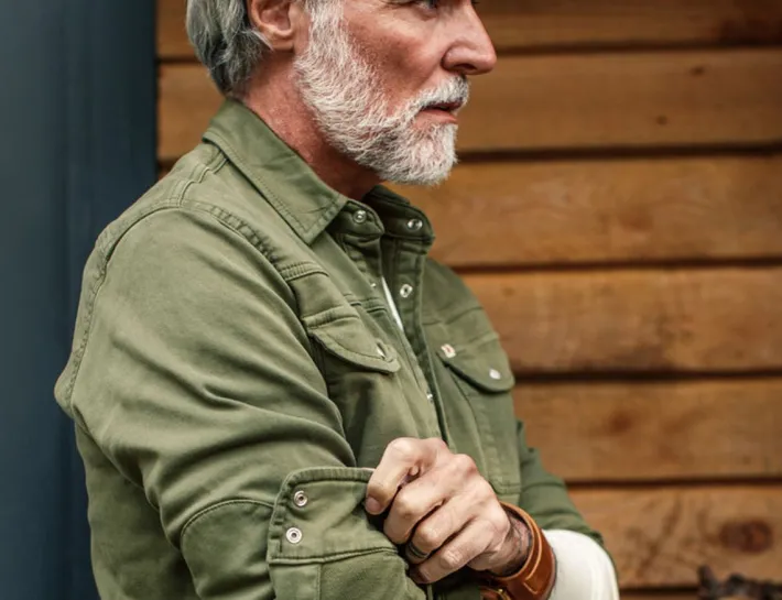 &SONS Tops-Sunday Shirt Army Green