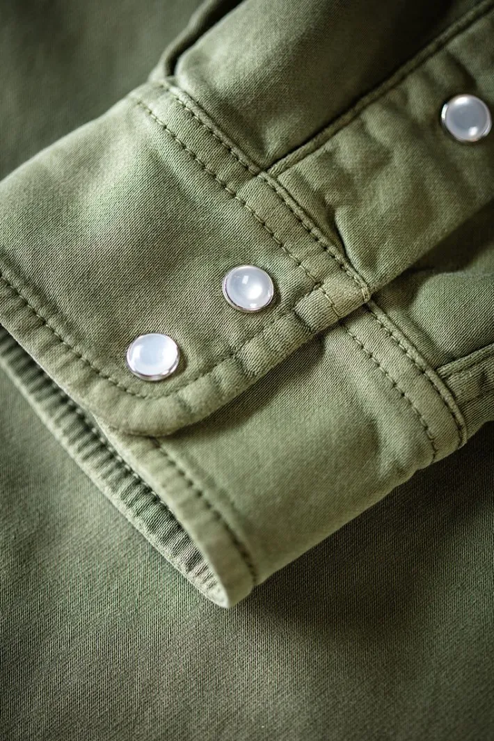 &SONS Tops-Sunday Shirt Army Green