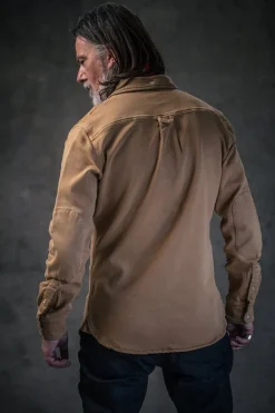 &SONS Tops-Sunday Shirt Dark Tan