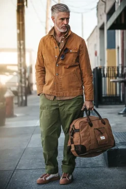 &SONS Tops-Sunday Shirt Dark Tan