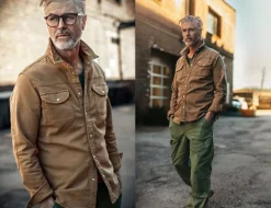 &SONS Tops-Sunday Shirt Dark Tan