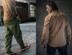 &SONS Tops-Sunday Shirt Dark Tan