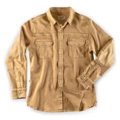 &SONS Tops-Sunday Shirt Dark Tan