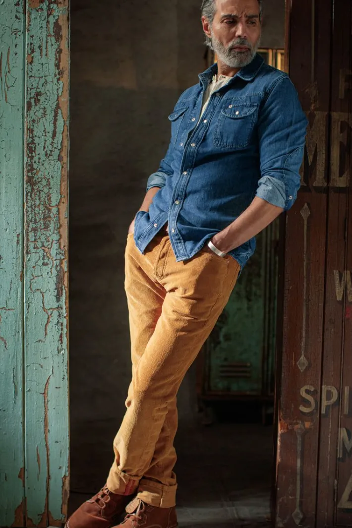 &SONS Tops-Sunday Shirt Light Denim