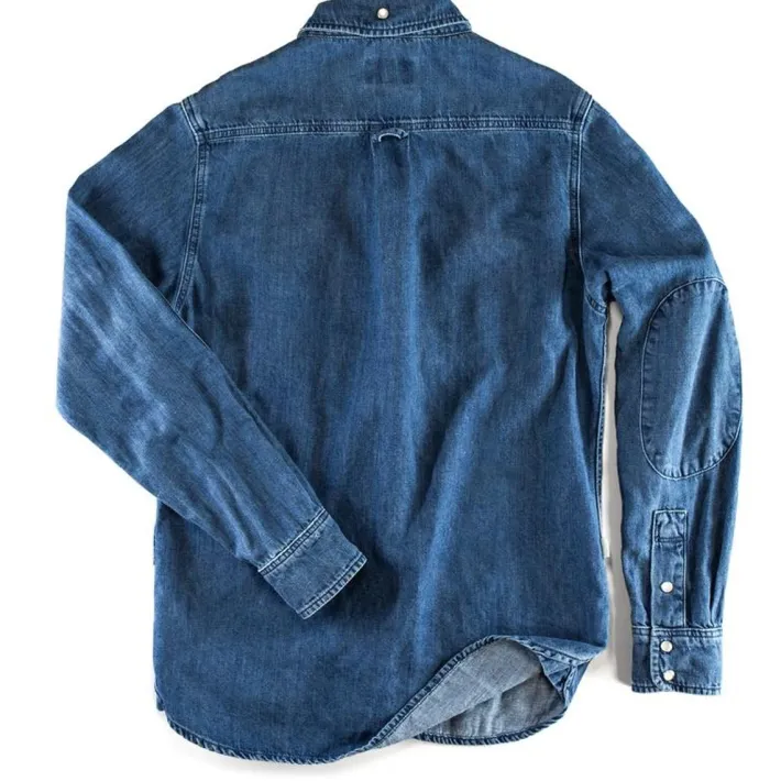 &SONS Tops-Sunday Shirt Light Denim