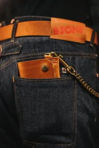 &SONS Leather Goods-Tan Leather Wallet