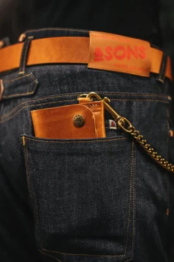 &SONS Leather Goods-Tan Leather Wallet