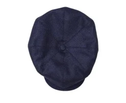 &SONS Knitwear-The London Baker Boy Hat- Blue Indigo