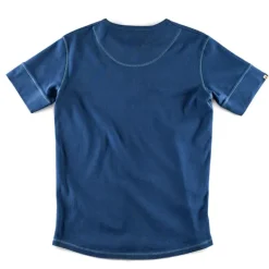 &SONS Tops-The New Elder Henley Short Sleeve Shirt Indigo