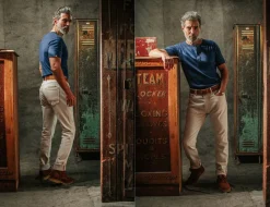 &SONS Tops-The New Elder Henley Short Sleeve Shirt Indigo