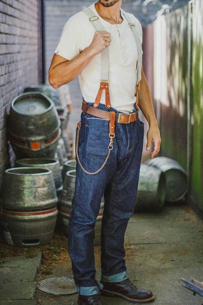 &SONS Bottoms & Shorts-The New Frontier 14Oz Selvedge Anti-Bac Raw Denim Jeans