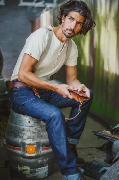 &SONS Bottoms & Shorts-The New Frontier 14Oz Selvedge Anti-Bac Raw Denim Jeans