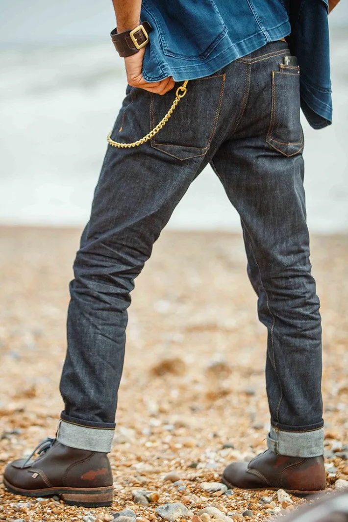 &SONS Bottoms & Shorts-The New Frontier 14Oz Selvedge Anti-Bac Raw Denim Jeans