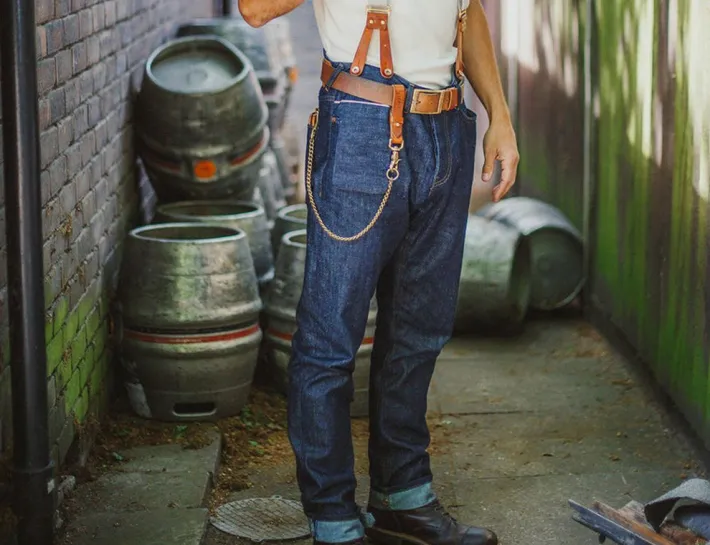 &SONS Bottoms & Shorts-The New Frontier 14Oz Selvedge Anti-Bac Raw Denim Jeans