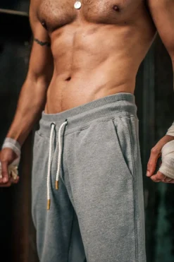 &SONS Bottoms & Shorts-Track And Field Tracksuit Bottoms Grey