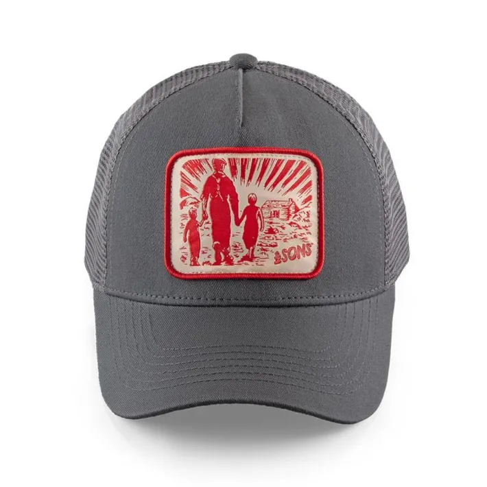 &SONS Headwear-Trucker Badge Cap Grey