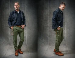 &SONS Bottoms & Shorts-Virgil Chino Army Green