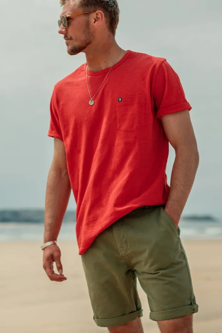 &SONS Bottoms & Shorts-Virgil Chino Shorts Army Green