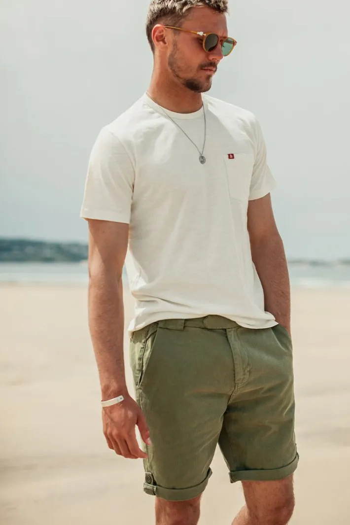 &SONS Bottoms & Shorts-Virgil Chino Shorts Army Green