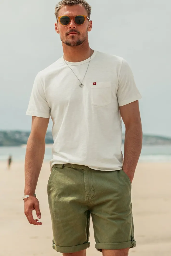 &SONS Bottoms & Shorts-Virgil Chino Shorts Army Green