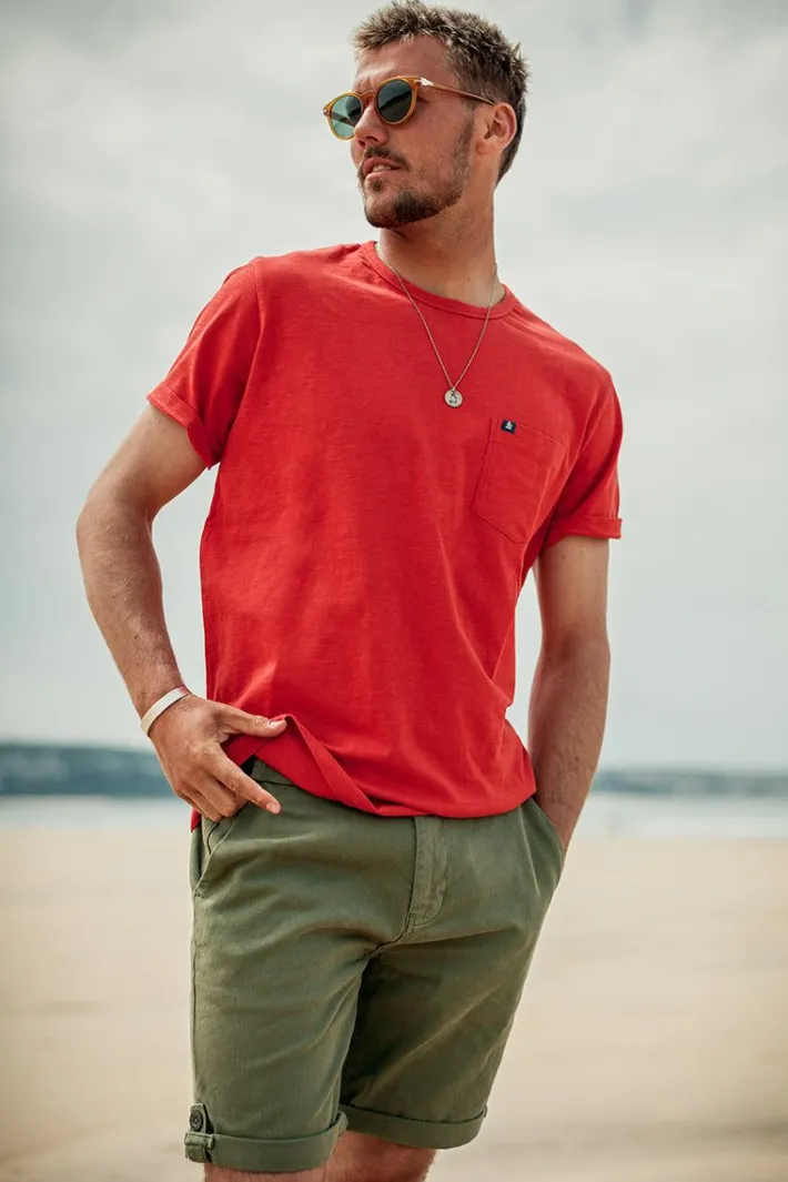 &SONS Bottoms & Shorts-Virgil Chino Shorts Army Green