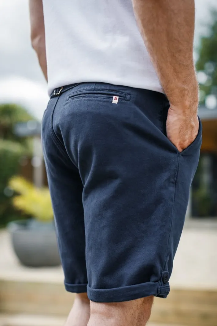 &SONS Bottoms & Shorts-Virgil Chino Shorts Navy