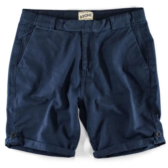 &SONS Bottoms & Shorts-Virgil Chino Shorts Navy