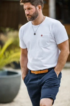 &SONS Bottoms & Shorts-Virgil Chino Shorts Navy