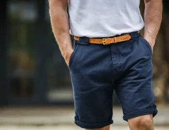 &SONS Bottoms & Shorts-Virgil Chino Shorts Navy
