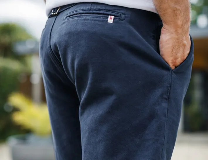 &SONS Bottoms & Shorts-Virgil Chino Shorts Navy