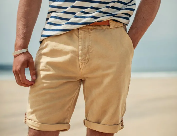 &SONS Bottoms & Shorts-Virgil Chino Shorts Tan